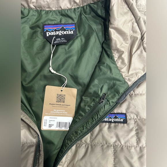 Patagonia Men’s XXL Nano Puff Jacket Seabird Grey Tan NWT Puffer Puffy - Picture 4 of 10